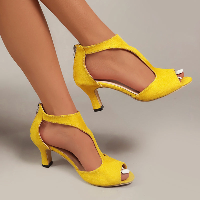 Malin Tassou Mid Heel Sandals with Ankle Strap