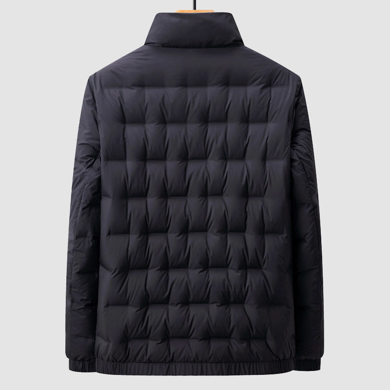 Men’s Down-Filled Quilted Jacket with Zipper