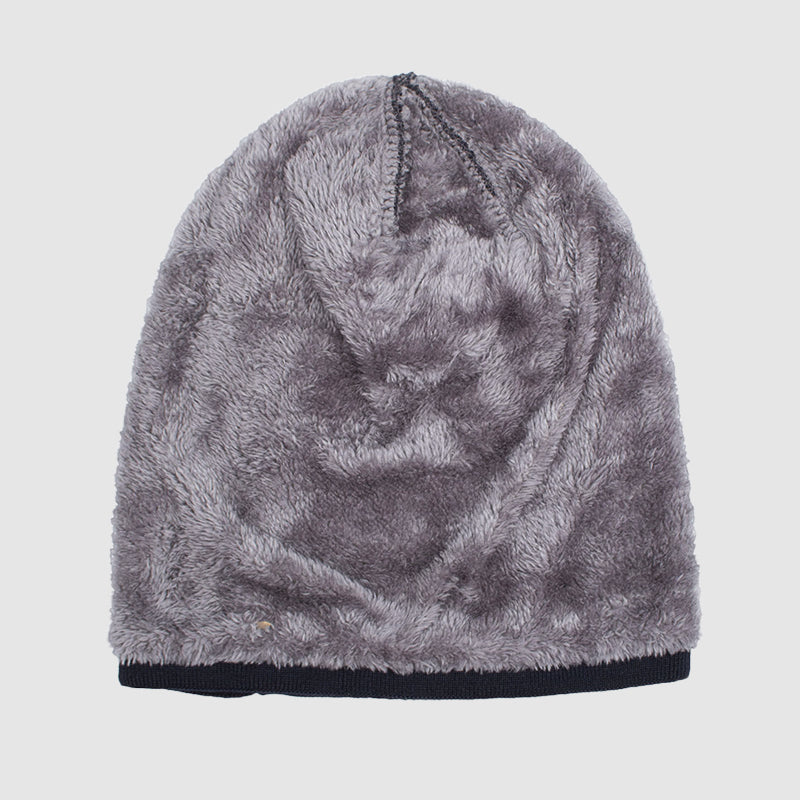 Men’s Slouch Knit Beanie with Fleece Interior