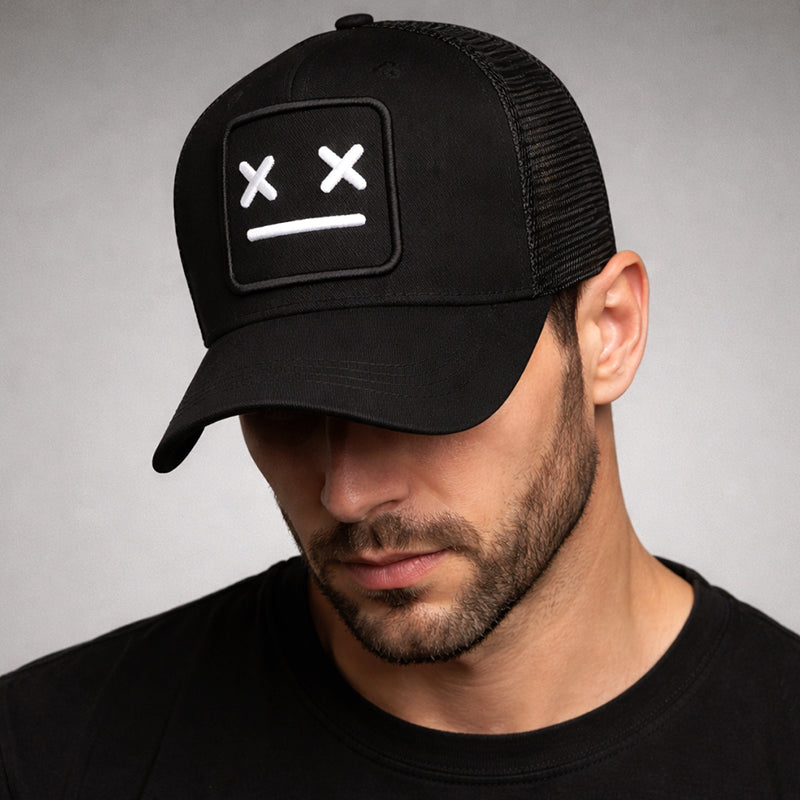 Mesh-Back Trucker Cap with Embroidery