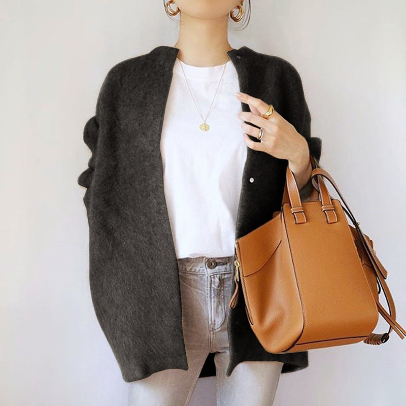 Women’s Fuzzy Long-Sleeve Open Cardigan