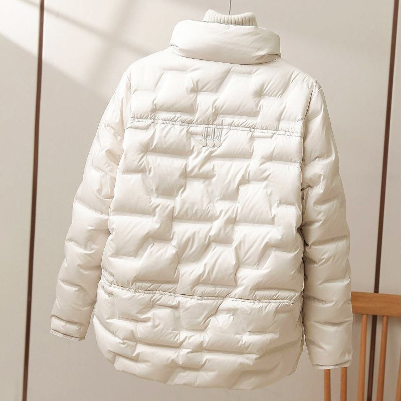 Women’s Short Quilted Jacket with Down Blend Filling