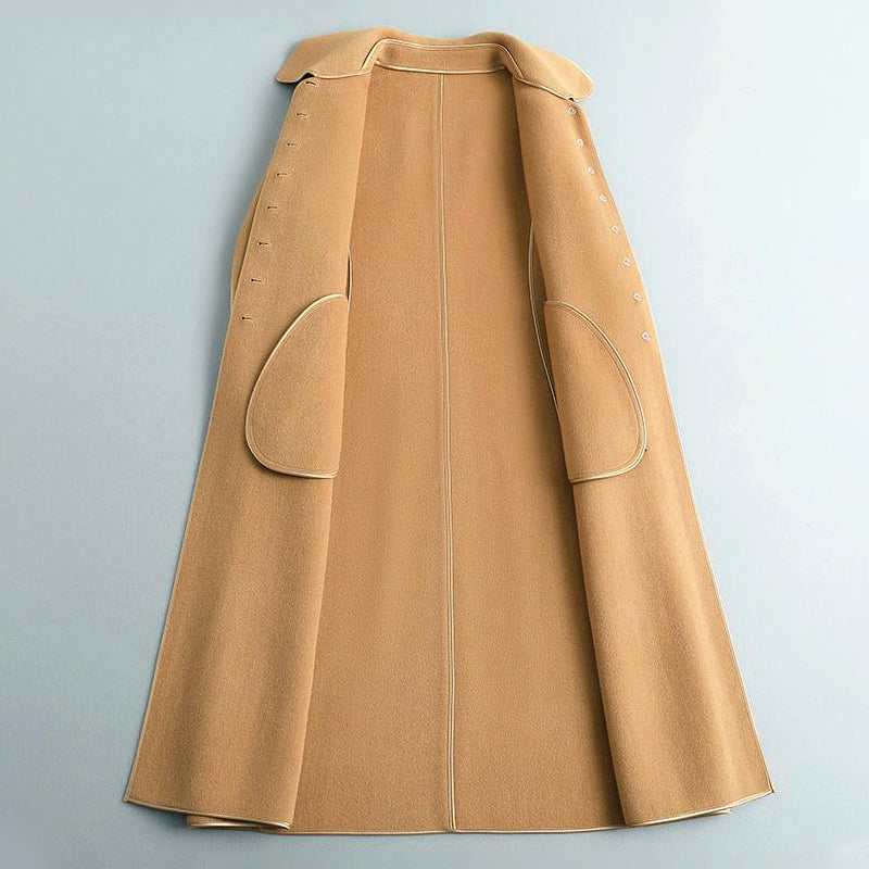 Women’s Tailored A-Line Coat with Rounded Collar