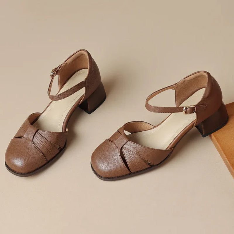 Élise D'Orléans Braided Strap Mary Jane Shoes