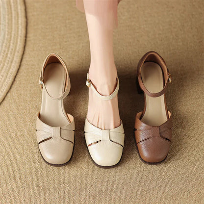 Élise D'Orléans Braided Strap Mary Jane Shoes