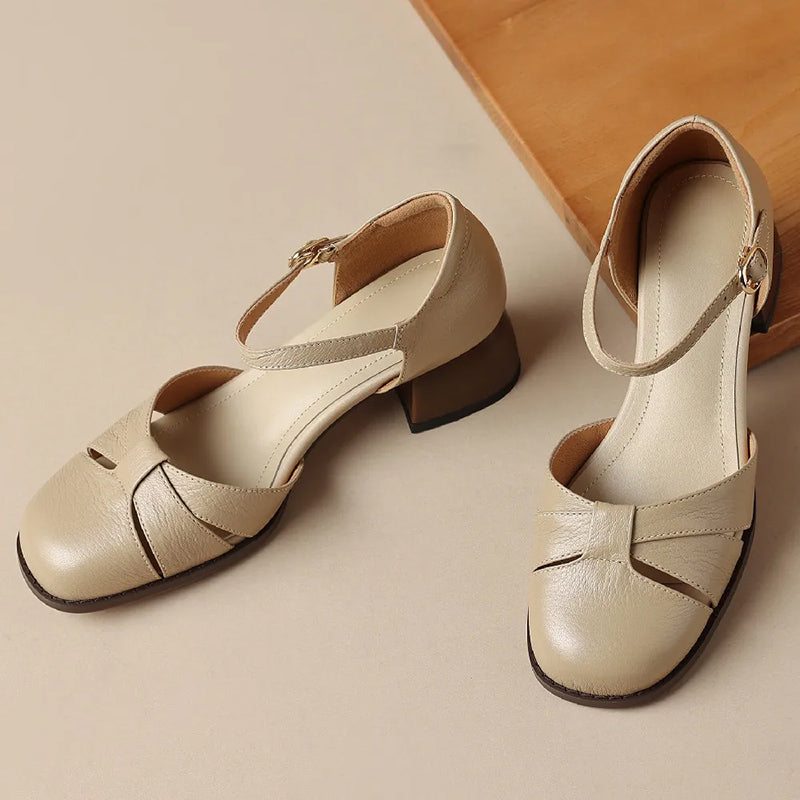 Élise D'Orléans Braided Strap Mary Jane Shoes