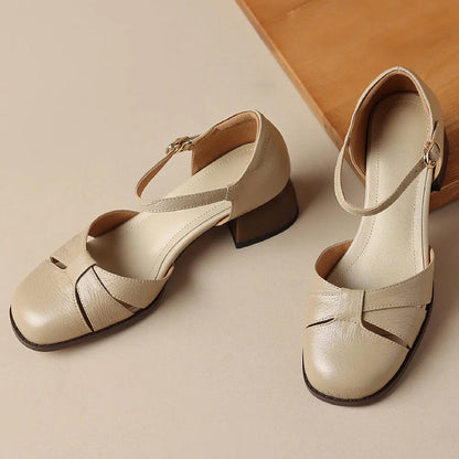 Élise D'Orléans Braided Strap Mary Jane Shoes