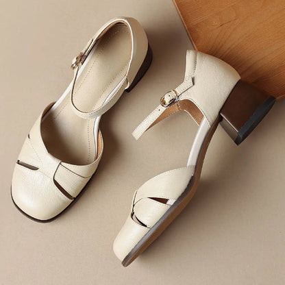 Élise D'Orléans Braided Strap Mary Jane Shoes