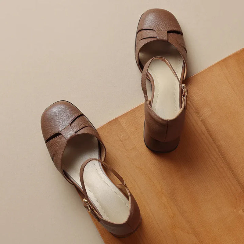 Élise D'Orléans Braided Strap Mary Jane Shoes