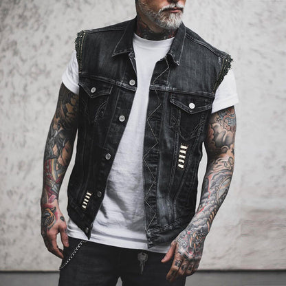Frank Hardy Biker Style Denim Vest