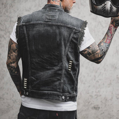 Frank Hardy Biker Style Denim Vest