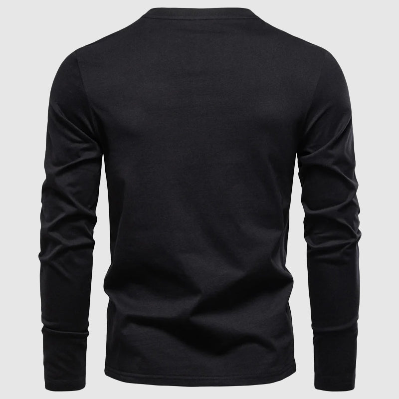 Frank Hardy Cotton V-Neck Henley Shirt