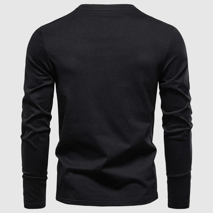 Frank Hardy Cotton V-Neck Henley Shirt