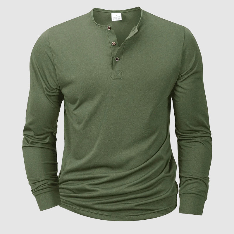 Frank Hardy Long Sleeve Gym Henley Top