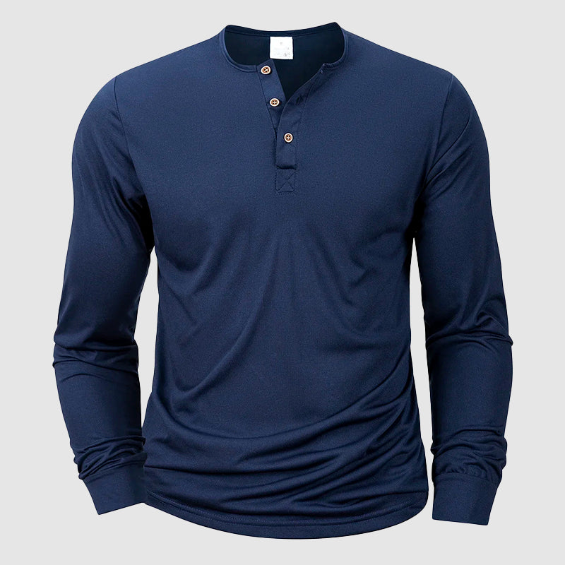 Frank Hardy Long Sleeve Gym Henley Top