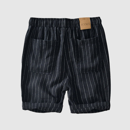 Frank Hardy Striped Ramie Shorts