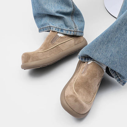 Frank Hardy Suede Slip-On Shoes with Thick Sole