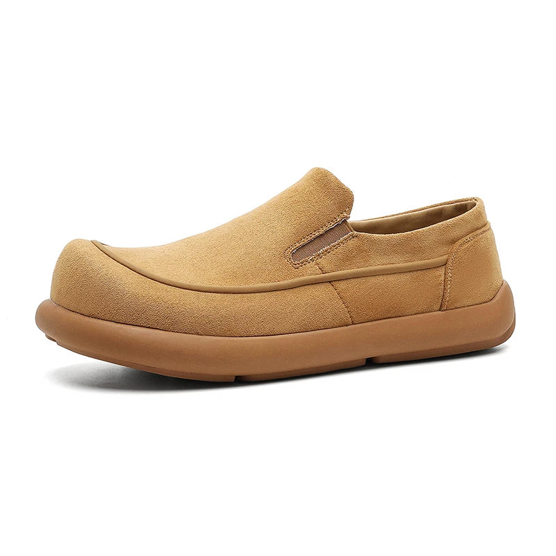 Frank Hardy Suede Slip-On Shoes with Thick Sole