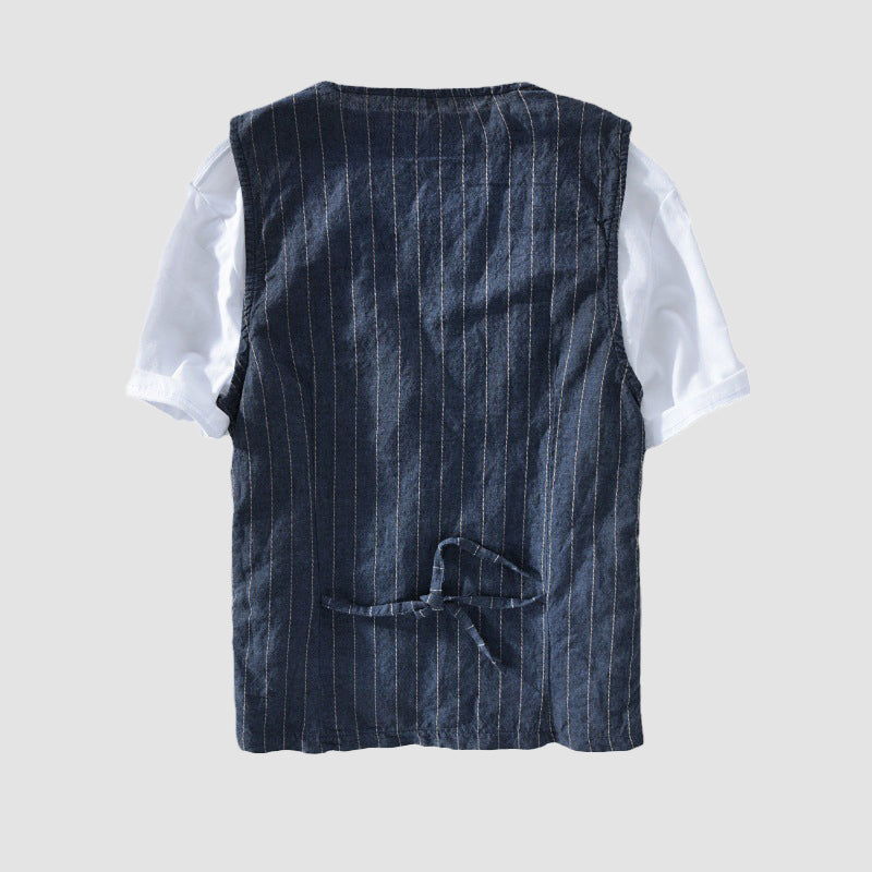 Frank Hardy Linen Striped Vest