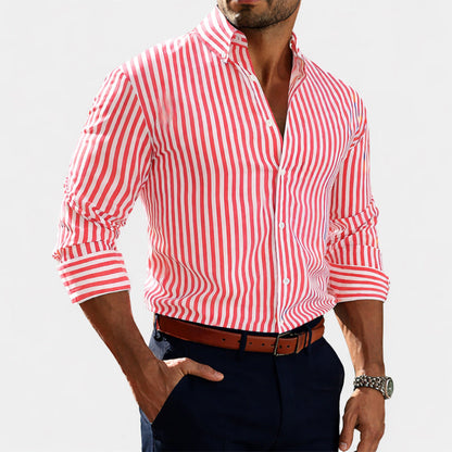 Frank Hardy Long-Sleeve Button-Up Striped Shirt