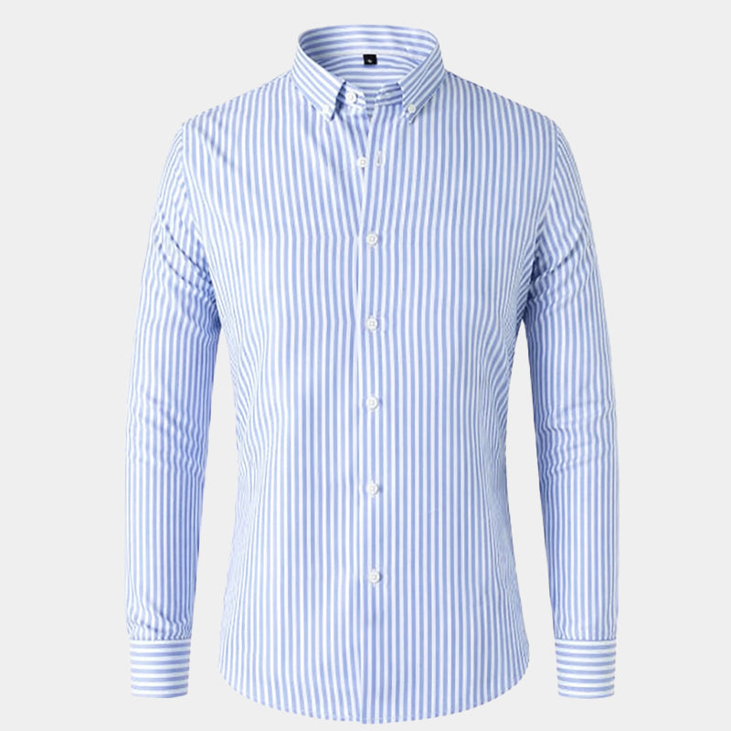 Frank Hardy Long-Sleeve Button-Up Striped Shirt