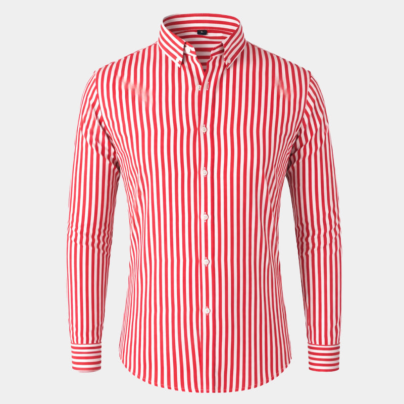 Frank Hardy Long-Sleeve Button-Up Striped Shirt