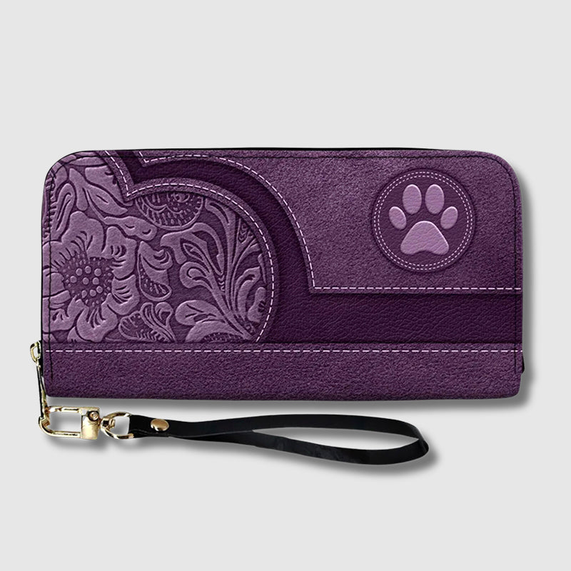 Furry Friend Personalized Leather Wallet