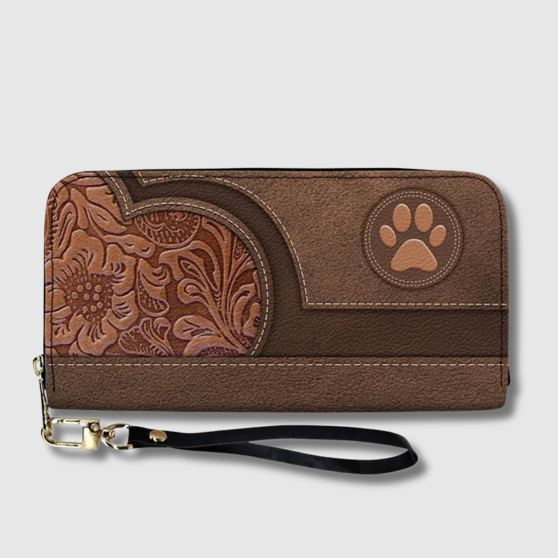 Furry Friend Personalized Leather Wallet