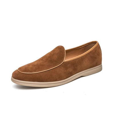 Louis Martin Minimal Suede Slip-On Loafers