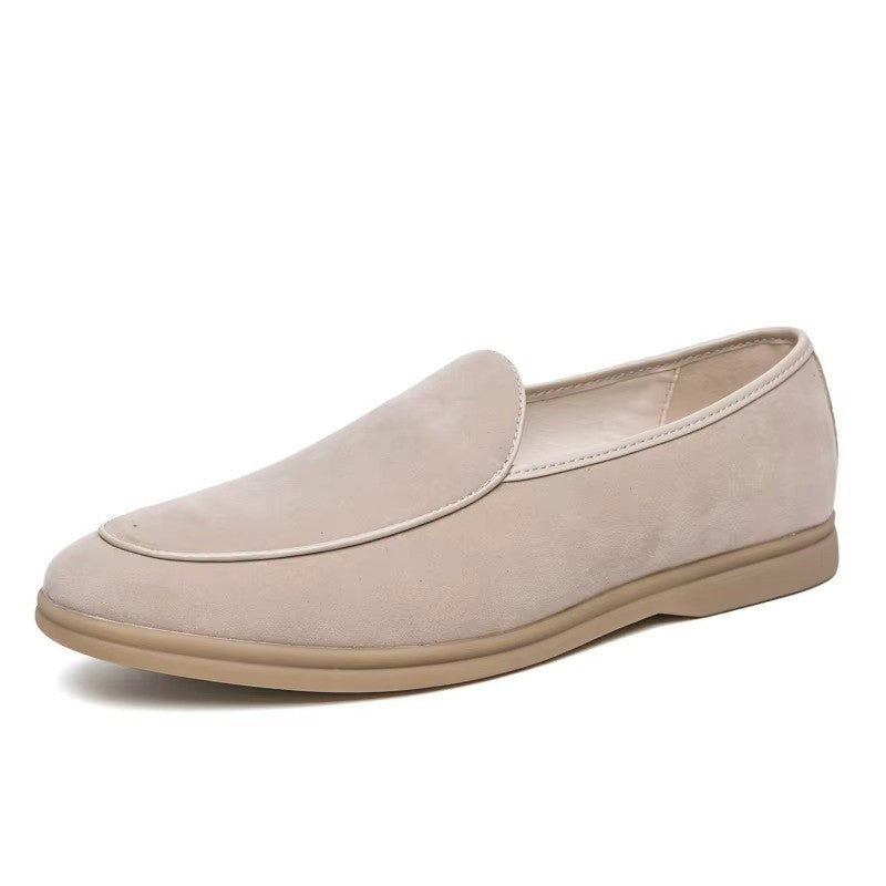 Louis Martin Minimal Suede Slip-On Loafers