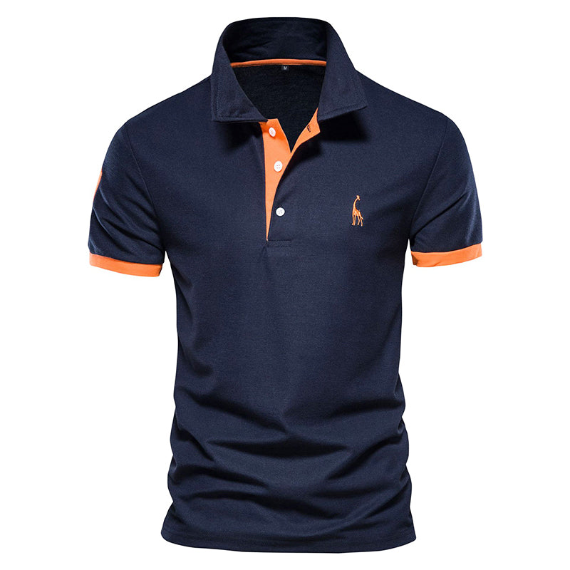 Louis Martin Polo Shirt with Contrast Detailing
