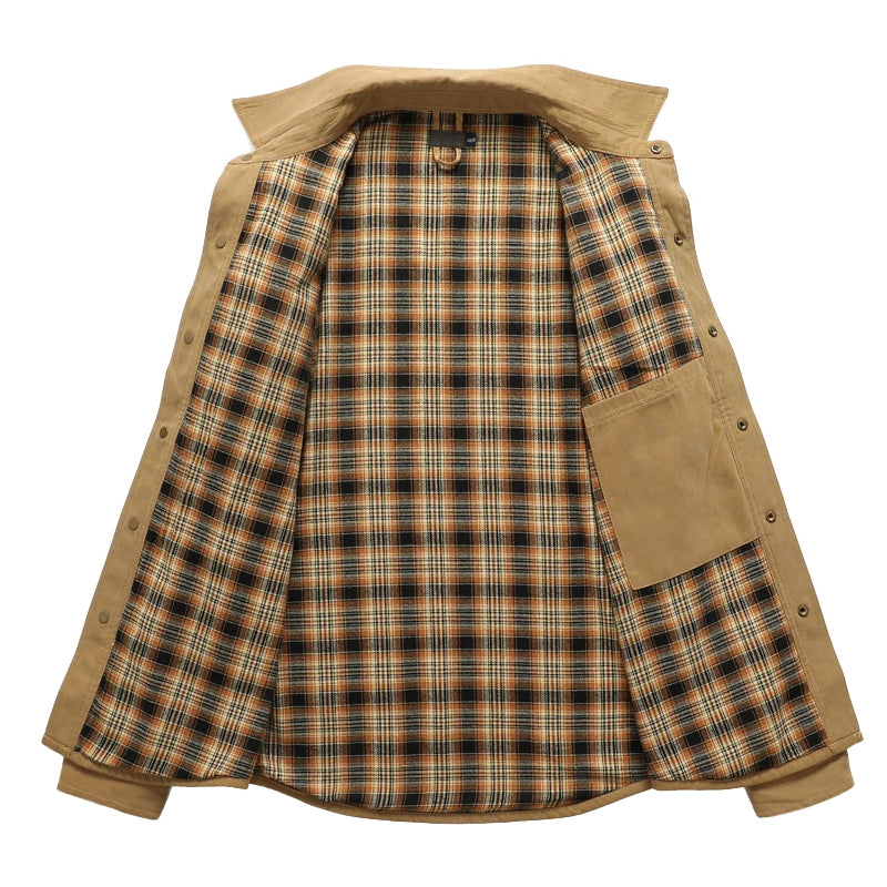 Lumberjack Flannel Lined Shirt Jacket for Men