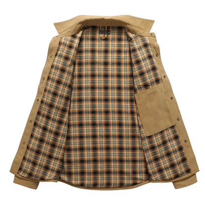 Lumberjack Flannel Lined Shirt Jacket for Men
