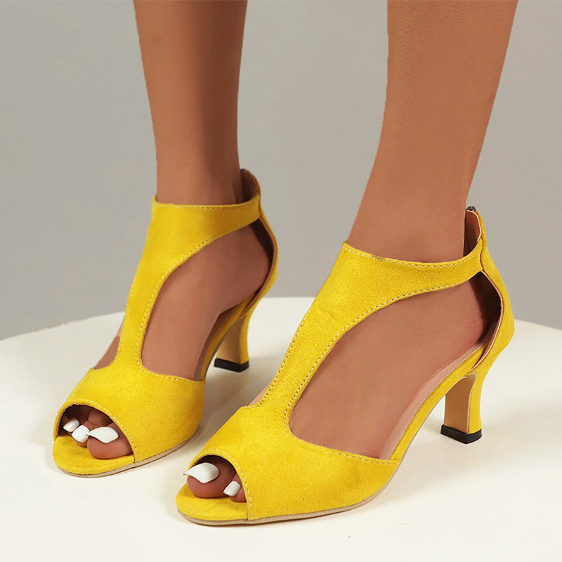 Malin Tassou Mid Heel Sandals with Ankle Strap