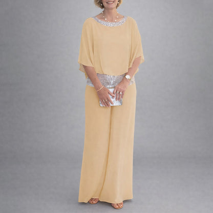 Malin Tassou Two-Piece Set with Sequin Trim Top