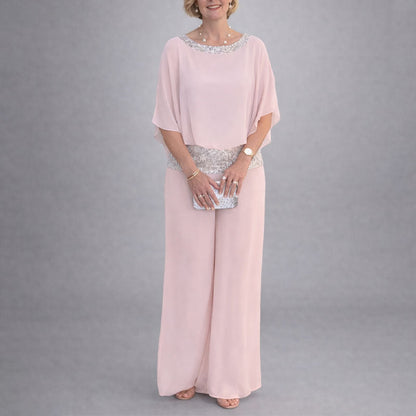 Malin Tassou Two-Piece Set with Sequin Trim Top