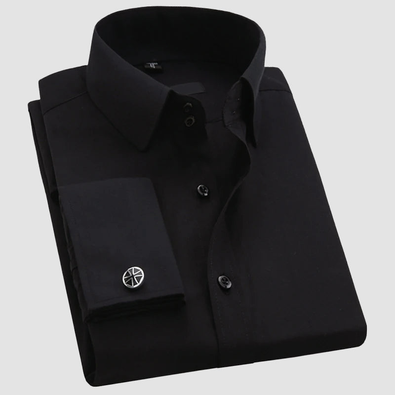 Men’s Long Sleeve Formal Shirt with French Cuffs