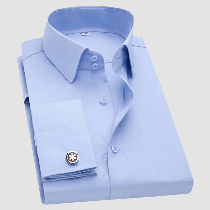 Men’s Long Sleeve Formal Shirt with French Cuffs