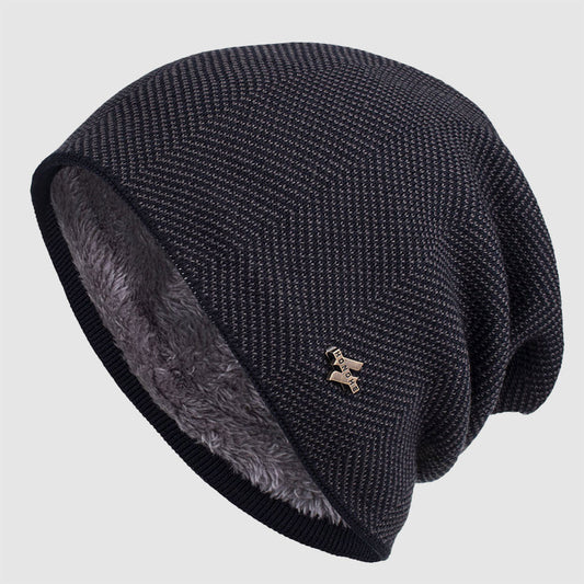 Men’s Slouch Knit Beanie with Fleece Interior