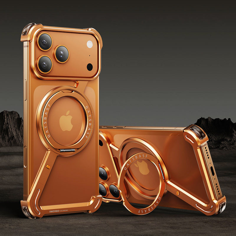Protective Magnetic Phone Case for iPhone 17 Series with 360° Ring Stand