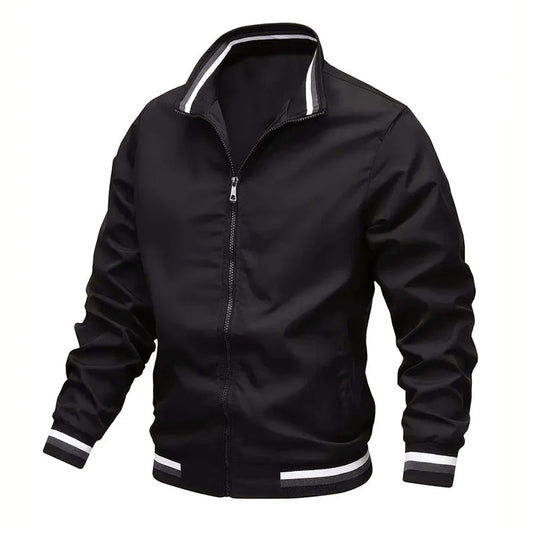 Stand-Collar Autumn Windbreaker Jacket for Men