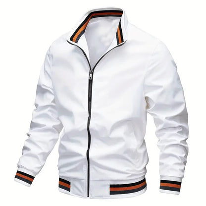 Stand-Collar Autumn Windbreaker Jacket for Men