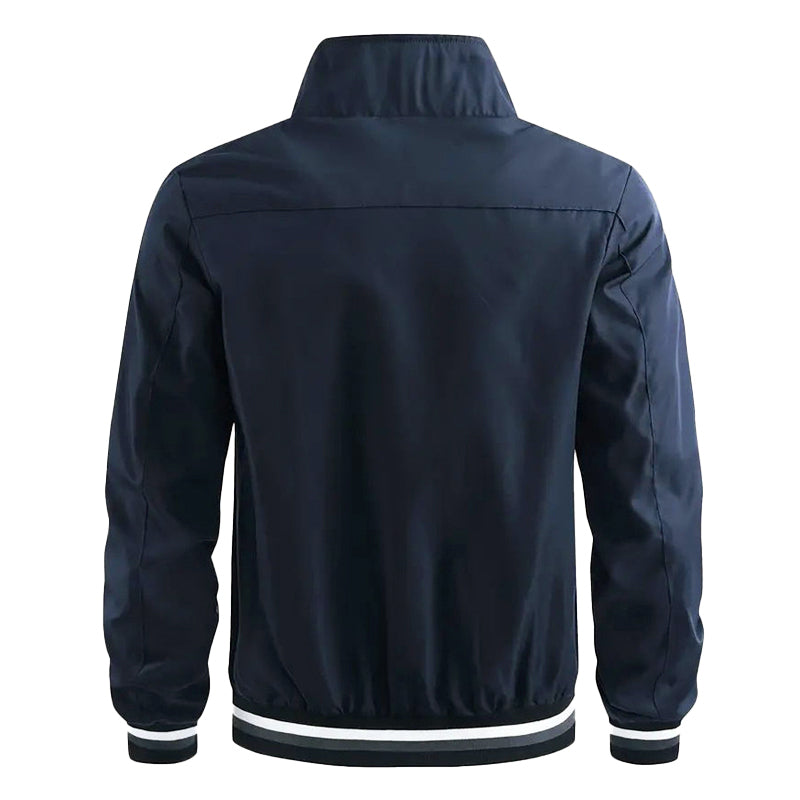Stand-Collar Autumn Windbreaker Jacket for Men