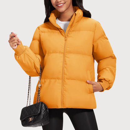 Women’s Mid-Length Puffer Jacket with Down Filling