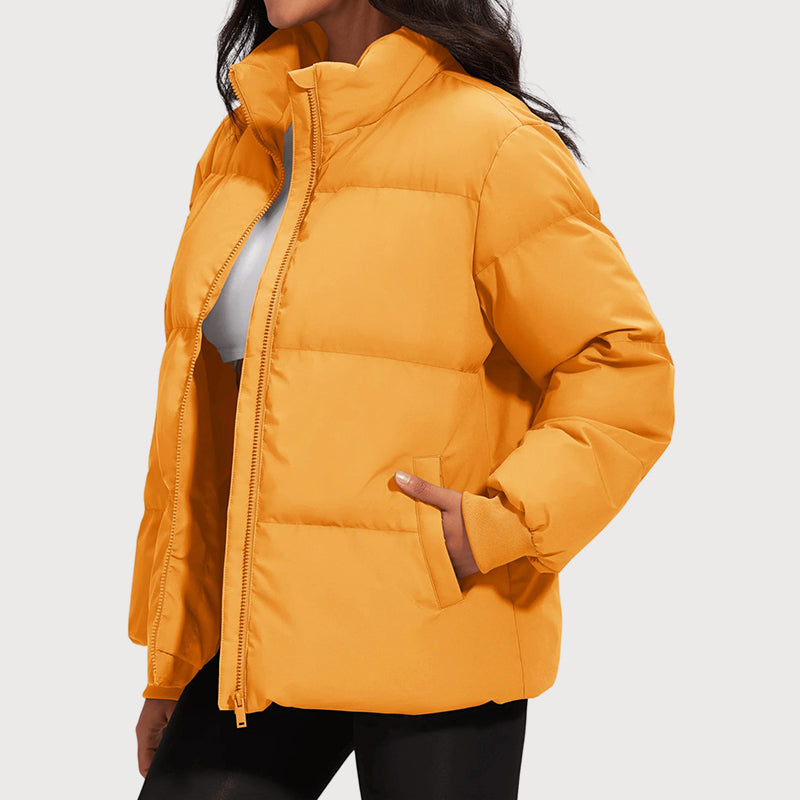 Women’s Mid-Length Puffer Jacket with Down Filling