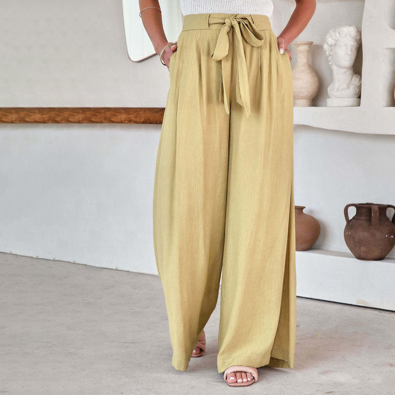 Bali High-Waist Casual Trousers