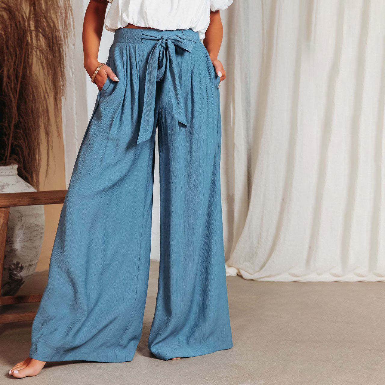 Bali High-Waist Casual Trousers