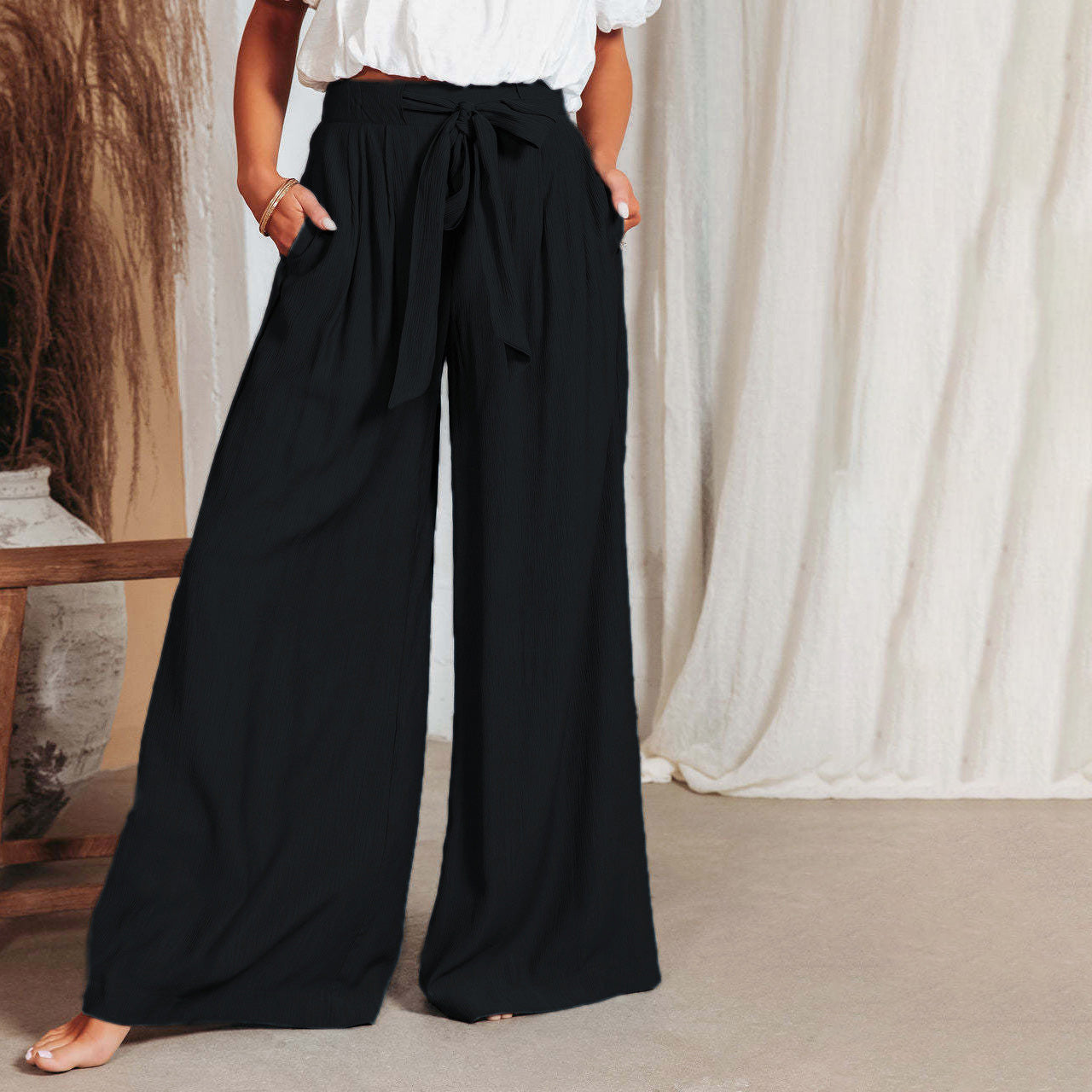 Bali High-Waist Casual Trousers