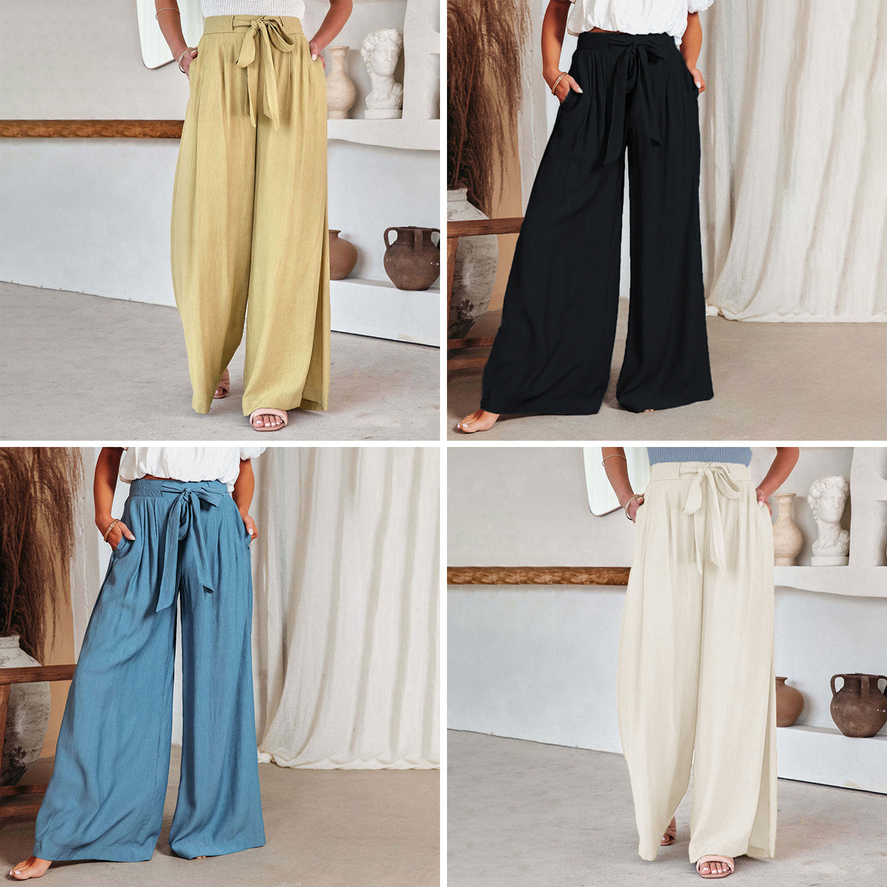 Bali High-Waist Casual Trousers