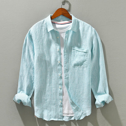 Charles Morrison Holiday Linen Shirt